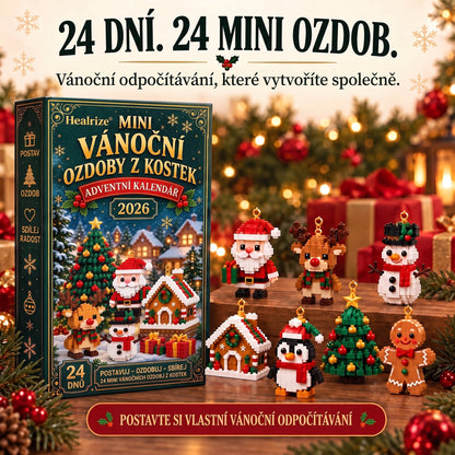 🎄Adventní kalendář s 24 vánočními mini ozdobami z kostiček