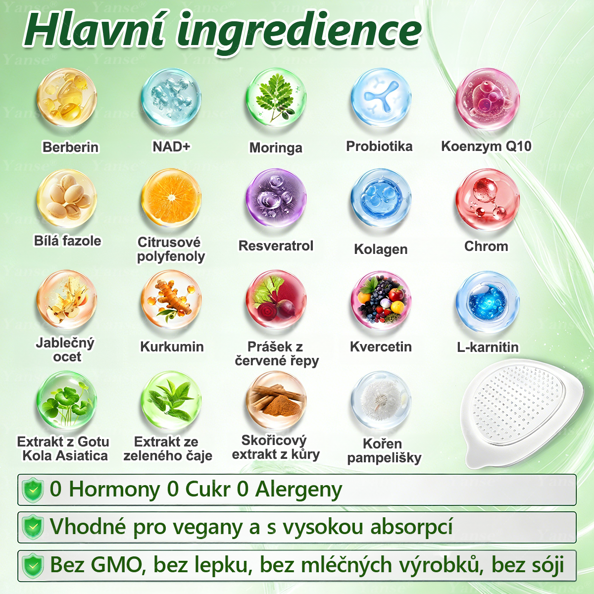 🇨🇿 Oficiální obchod | 💎💎 Yanse® Moringa · Berberin x NAD+ 10 v 1 náplast (aplikace jednou denně, viditelné výsledky po 7 dnech) ✅ Používá se k léčbě obezity, ochablé pleti, diabetu, spánkové apnoe a poruch chuti.