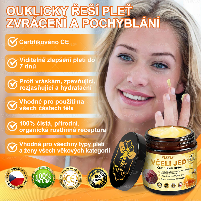 👩‍⚕️✨VLSVLS® Krém s včelím jedem Kompletní péče POSLEDNÍ DEN 80% SLEVA (Odlévání pleti, jemné vrásky, ztráta pevnosti, plochý dekolt, klesající boky a další)