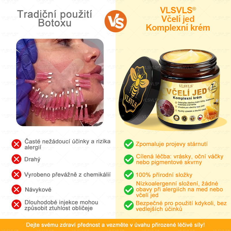 👩‍⚕️✨VLSVLS® Krém s včelím jedem Kompletní péče POSLEDNÍ DEN 80% SLEVA (Odlévání pleti, jemné vrásky, ztráta pevnosti, plochý dekolt, klesající boky a další)