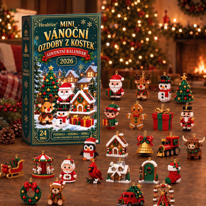 🎄Adventní kalendář s 24 vánočními mini ozdobami z kostiček