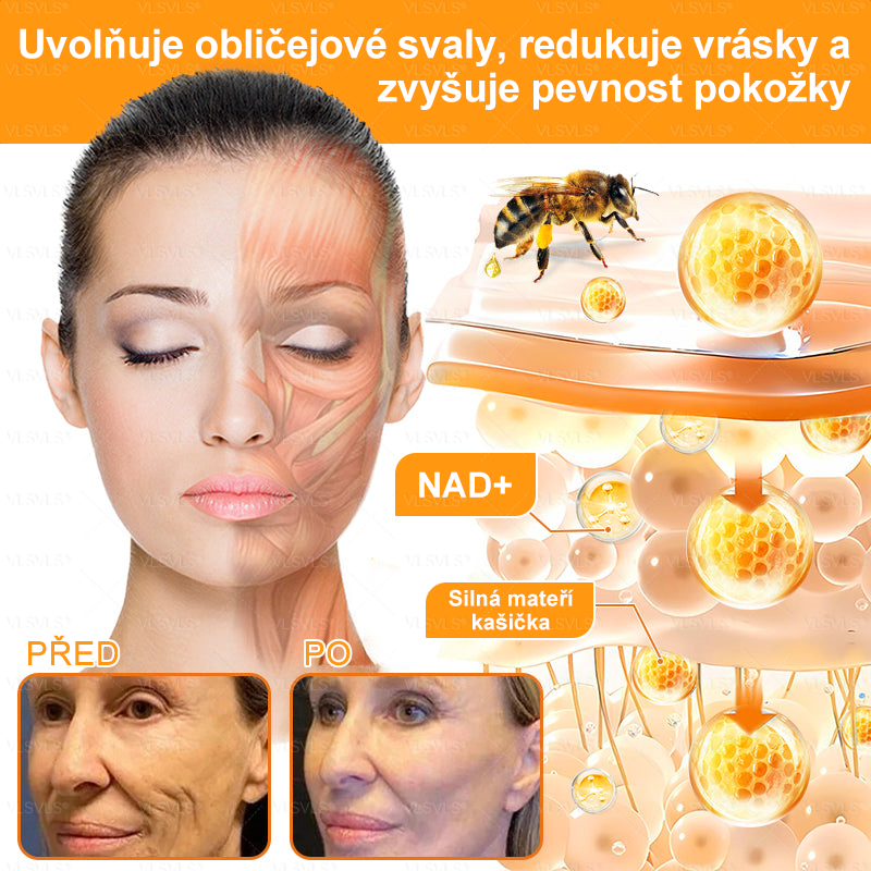 👩‍⚕️✨VLSVLS® Krém s včelím jedem Kompletní péče POSLEDNÍ DEN 80% SLEVA (Odlévání pleti, jemné vrásky, ztráta pevnosti, plochý dekolt, klesající boky a další)